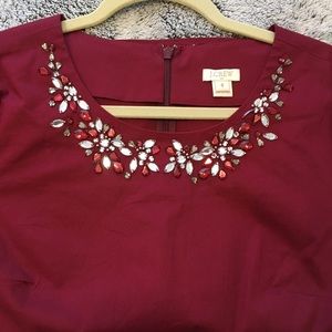 J. Crew Red Short Sleeve Top
